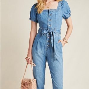 Anthro Pilcro Denim Jumpsuit